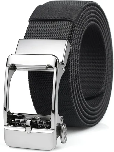 Vista 9 de Cinturón estilo trinquete para hombre, cinturón tejido de nailon