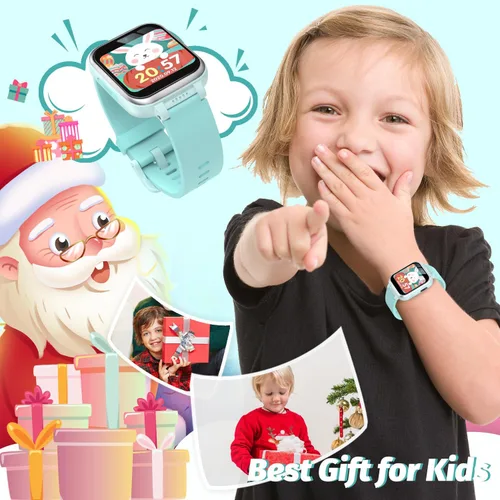 Vista 41 de Reloj inteligente para niños con juegos de rompecabezas, pantalla táctil HD, cámara de video, reproductor de música, podómetro, reloj despertador