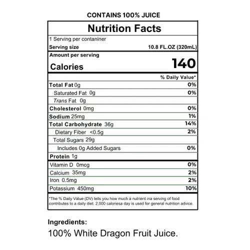 Vista 2 de Namai Jugo 100% Puro y Natural de Pitahaya, Sin Azúcar Añadida, Sin Conservantes, Paquete de 24