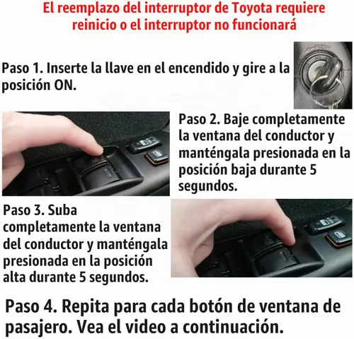Vista 6 de SWITCHDOCTOR Interruptor maestro de ventanas para Toyota Tacoma 2005-2011 (cabina doble, camioneta, 84820-04031, eléctrico, control, botón)