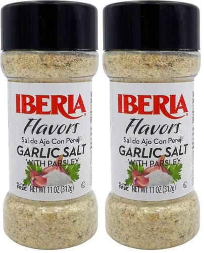 Vista 4 de Iberia Sal de ajo con perejil, 11 onzas