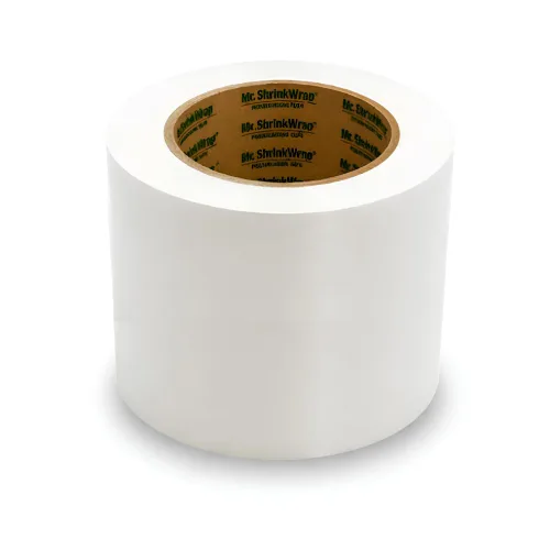 Vista 8 de Mr. Shrinkwrap Cinta de película retráctil de 2 pulgadas, impermeable, adhesiva, adaptable, ideal para reforzar costuras, parches y puertas de Azul