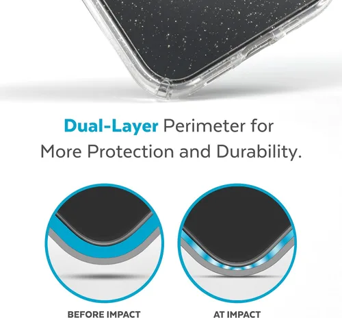 Vista 6 de Speck Funda transparente para iPhone 14 Plus, protección contra caídas, resistente a los arañazos, diseñada para MagSafe Slim iPhone 14 Plus de 6.7