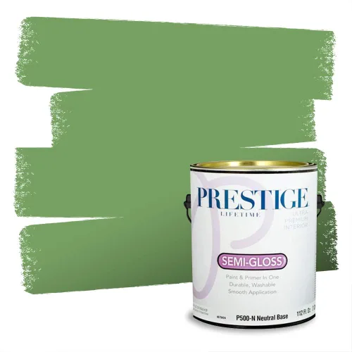 Vista 60 de Prestige Paints - Pintura exterior e imprimación en uno, 1 galón, plano, compatibilidad comparable con el color menta «Whipped Mint» de Behr