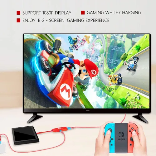 Vista 3 de GOPALA Replacement for Nintendo Switch Dock, 4K60Hz Switch Dock, Portable Switch Docking Station for TV, 1080P 60Hz Nintendo Switch TV Dock for