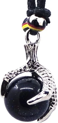 Vista 2 de Mia Jewel Shop Collar ajustable con colgante de bola de cristal de piedra preciosa curativa de Dragon Claw para mujer, joyería hecha a mano