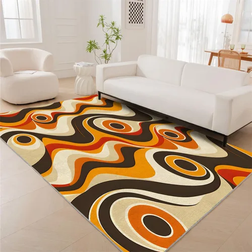 Vista 20 de Alfombra retro con flores, alfombra vintage de 2 x 3 pies, lavable antideslizante, para interiores, para entrada, entrada, cocina, mesita de noche