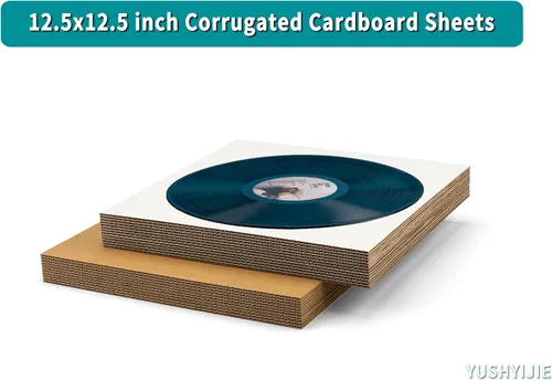 Vista 5 de Corrugated Cardboard Sheet, LP Insert Pad, 12.5x12.5 inch, 25-PCS for 12" Vinyl Record Shipping, Mailing, Packaging, DIY Crafts, Art, 1/8" Thick
