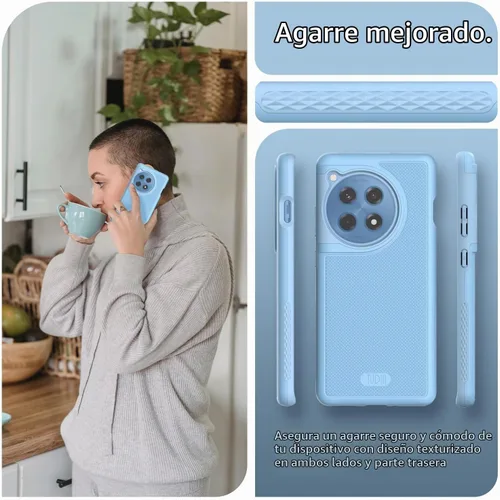 Vista 4 de TUDIA MergeGrip - Funda para OnePlus 12R 5G, color azul bahía AZUL (Bay Blue)