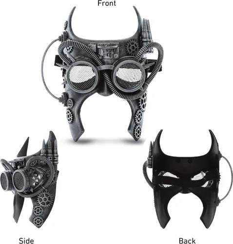 Vista 5 de Attitude Studio Steampunk Gladiator - Gafas de robot con media máscara