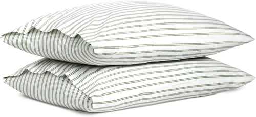 Vista 20 de Brooklinen Juego de fundas de almohada de satén de lujo con calidad de Blanco