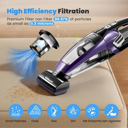 Vista 2 de Paquete de 4 filtros de repuesto para aspiradora 2284w para filtro de eliminación de pelo de mascotas Bissell, filtro de mano aspiradora 2284W 2390