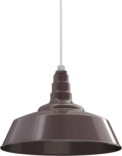 Vista 82 de Steel Lighting Co. Manhattan Warehouse Light Colgante montado en el techo Cúpula de 20 pulgadas vástago de 12 pulgadas Luz de granero