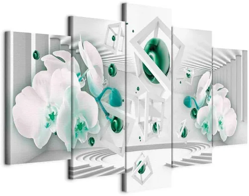 Vista 53 de Lienzo decorativo con impresión artística de diseño de orquídea de Artgeist Orquídea #01