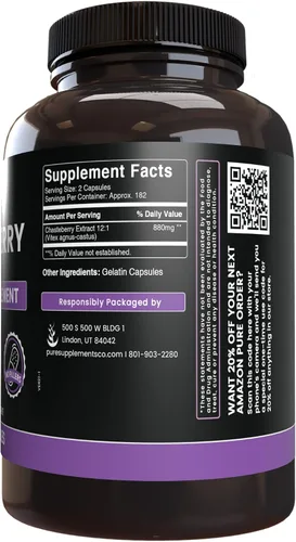 Vista 7 de PURE ORIGINAL INGREDIENTS Black Cohosh, Ashwagandha y Vitex Berry Capsule Bundle, 365 cápsulas cada una, siempre puro