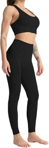 Vista 2 de WodoWei - Conjunto de 2 piezas de entrenamiento para mujer