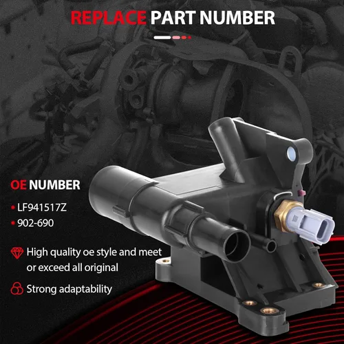 Vista 4 de cciyu LF941517Z - Kit de carcasa de termostato de refrigerante de motor para Mazda 3 2006-2013, para Mazda 5 2008-2010 2012-2013, para Mazda 6