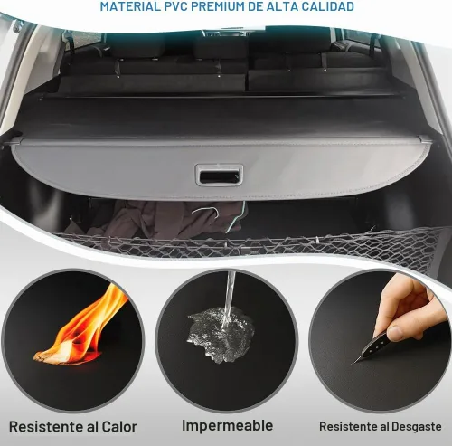 Vista 3 de cubierta retráctil para baúl trasero compatible con Toyota RAV4 2013-2018, protector de seguridad, pantalla de privacidad para equipaje