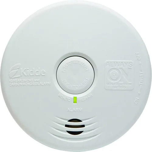 Vista 8 de Kidde - Combo de detector de humo y detector de monóxido de carbono con batería de 10 años de duración