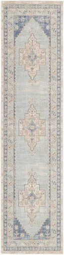 Vista 14 de Unique Loom Whitney Collection - Alfombra rectangular de 2 pies 2 pulgadas x 3 pies 1 pulgadas, color azul francés/beige)