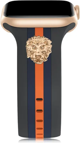 Vista 22 de Banda de diseñador con adornos decorativa compatible con Apple Watch de 38mm 40mm 41mm 42mm 44mm 45mm 46mm 49mm, para mujeres y hombres, pulseras