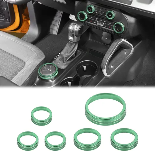 Vista 8 de JWWY Pomo para interruptor de faros delanteros de aire acondicionado, tracción 4WD, cubierta de perilla para interruptor de engranajes para Ford