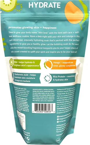Vista 2 de Wellness By Village Naturals Therapy, baño de espuma hidratante, 36 onzas, paquete de 2