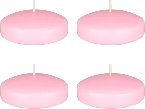Vista 20 de Mega Candles 4 velas flotantes negras sin perfume, vela de cera vertida a mano de 3 pulgadas de diámetro, decoración del hogar, recepciones de boda