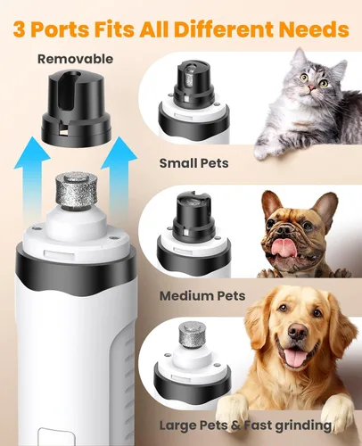Vista 8 de oneisall Cortaúñas para perros para aseo, molinillo de uñas de perro y kit de recortador de patas