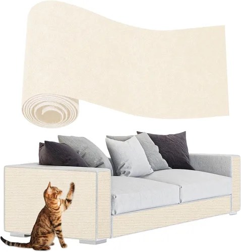 Vista 23 de ENONCI Protector de esquina de pared de sofá de 23.6 x 15.8 pulgadas para gatos de interior, protector de muebles antiarañazos contra arañazos