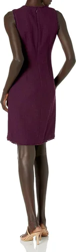 Vista 2 de Karl Lagerfeld Paris Women's Tweed Shift Dress with Pockets