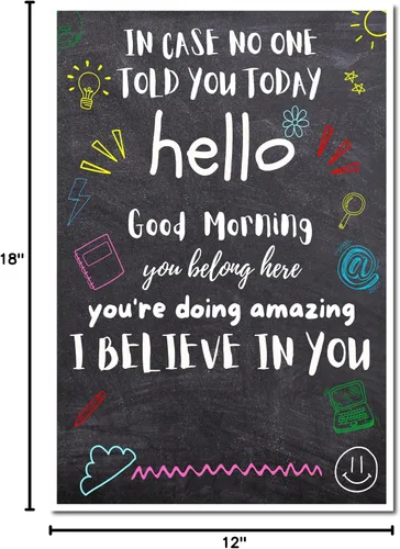 Vista 8 de Pósteres motivacionales personalizados para la escuela, aula, habitación de los niños, póster de mentalidad de crecimiento para estudiantes