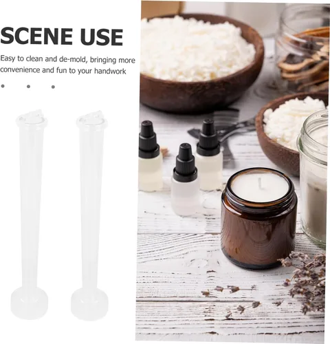 Vista 8 de FOMIYES Moldes de resina, 2 moldes cónicos de plástico para velas de plástico, moldes cónicos para velas grandes, suministros de fabricación