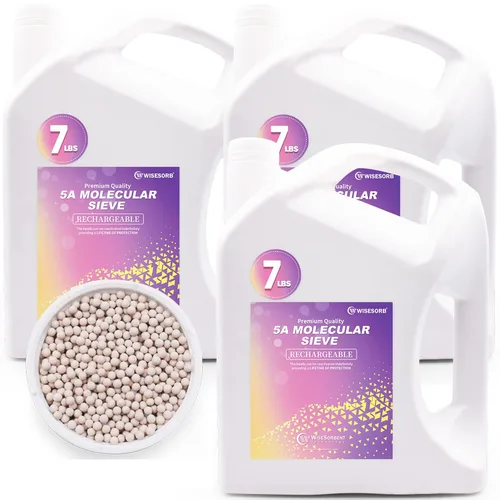 Vista 20 de Wisesorb - Perlas desecantes de tamiz molecular 5A de 3.17 KG, deshumidificadores dessecantes reutilizables absorbentes de humedad