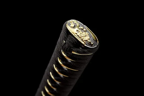 Vista 8 de Espada Katana Tradicional Forjada a Mano con Templado de Calor/Arcilla Verdaderas Katanas de Acero al Carbono 1060/1095 T10, Afilar, Espiga