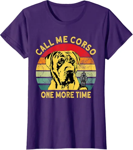 Vista 11 de Canary Dog Dad Call Me Corso Once More Perro Presa Canario Camiseta, Negro