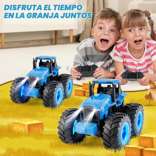 Vista 5 de BAYSING - Juguete de tractor monstruo con control remoto, luz azul