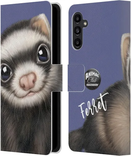 Vista 14 de Head Case Designs Officially Licensed Animal Club International Bat Faces Leather Wallet Case Compatible with Samsung Galaxy A13 5G (2021)