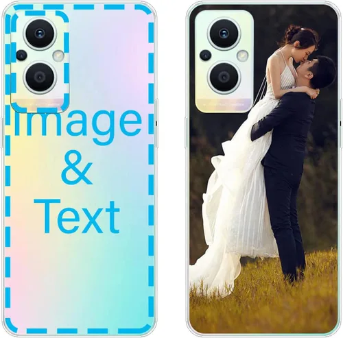 Vista 117 de Funda personalizada compatible con Oppo A1 Pro, fundas de teléfono personalizadas con imagen de foto, imagen de texto, cubierta transparente