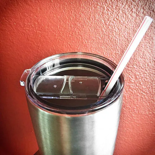 Vista 5 de Tapa de vaso compatible con vasos enfriadores Yeti y más de 20 onzas, a prueba de salpicaduras, tapa deslizante, apta para popote 567 g