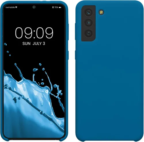 Vista 171 de kwmobile Funda compatible con Samsung Galaxy S9 - Funda de silicona TPU con acabado suave - Blue Reef