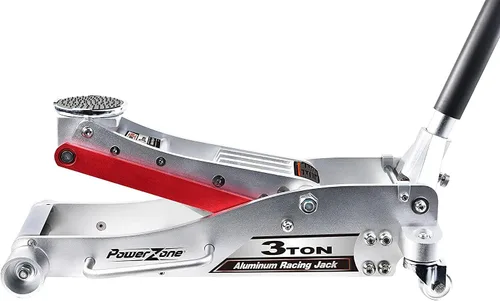 Vista 2 de Power Zone 680061 Gato hidráulico de aluminio de 3 toneladas, rango de elevación: 3-3/4" a 19-5/16", plateado, 680061-A