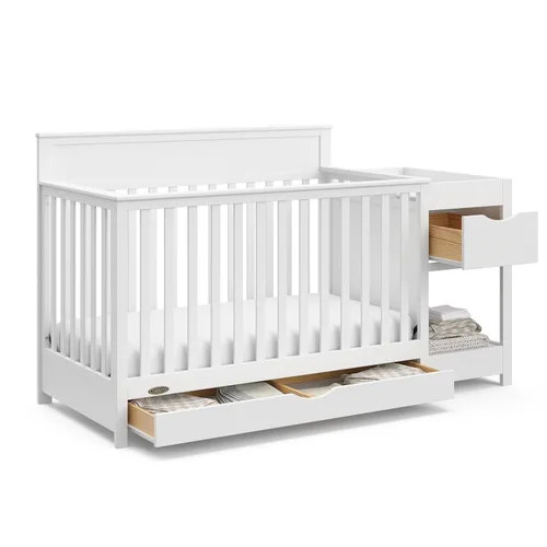 Vista 11 de Graco Shiloh - Cuna convertible 5 en 1 con cajón - Cuna de bebé con certificación GREENGUARD Gold hecha de madera, se convierte en cama infantil