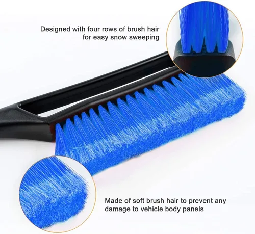 Vista 6 de AstroAI 27" Snow Brush - Pasamontañas para máscara de esquí
