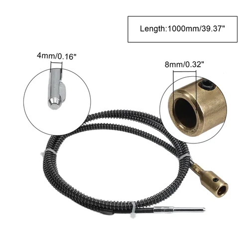 Vista 2 de Bettomshin 1 herramienta giratoria de eje flexible de 39 pulgadas de longitud, cable de eje flexible de núcleo interior de 3/16 pulgadas para prensa