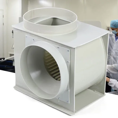 Vista 4 de Extractor centrífugo PP250 Ventilador de soplador de 7,545.9 ft 3 / H, ventilador de escape centrífugo de laboratorio Ventilador de bajo ruido