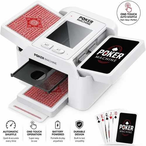 Vista 9 de Barajador automático de tarjetas para 1-2 cubiertas, barajador de tarjetas