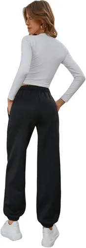Vista 2 de SweatyRocks Pantalones deportivos elásticos de cintura alta para mujer