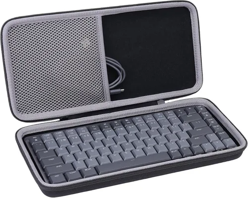 Vista 4 de Aenllosi Funda rígida para teclado mecánico Logitech MX, color negro Construcción de carcasa dura, diseño resistente al agua, diseño resistente a