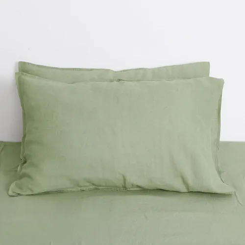 Vista 32 de Linen World - Juego de 2 fundas de almohada de lino francés, fundas de almohada que absorben la humedad lavadas a la piedra